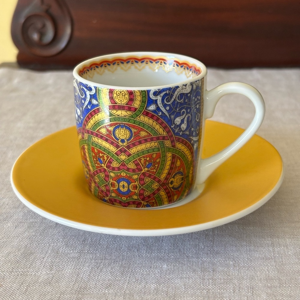 Könitz Porcelain espresso, Turkish coffee cup and matching saucer